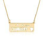 Hawaii Map Necklace With Name La Vie Bien Hawaii Map Necklace With Name
