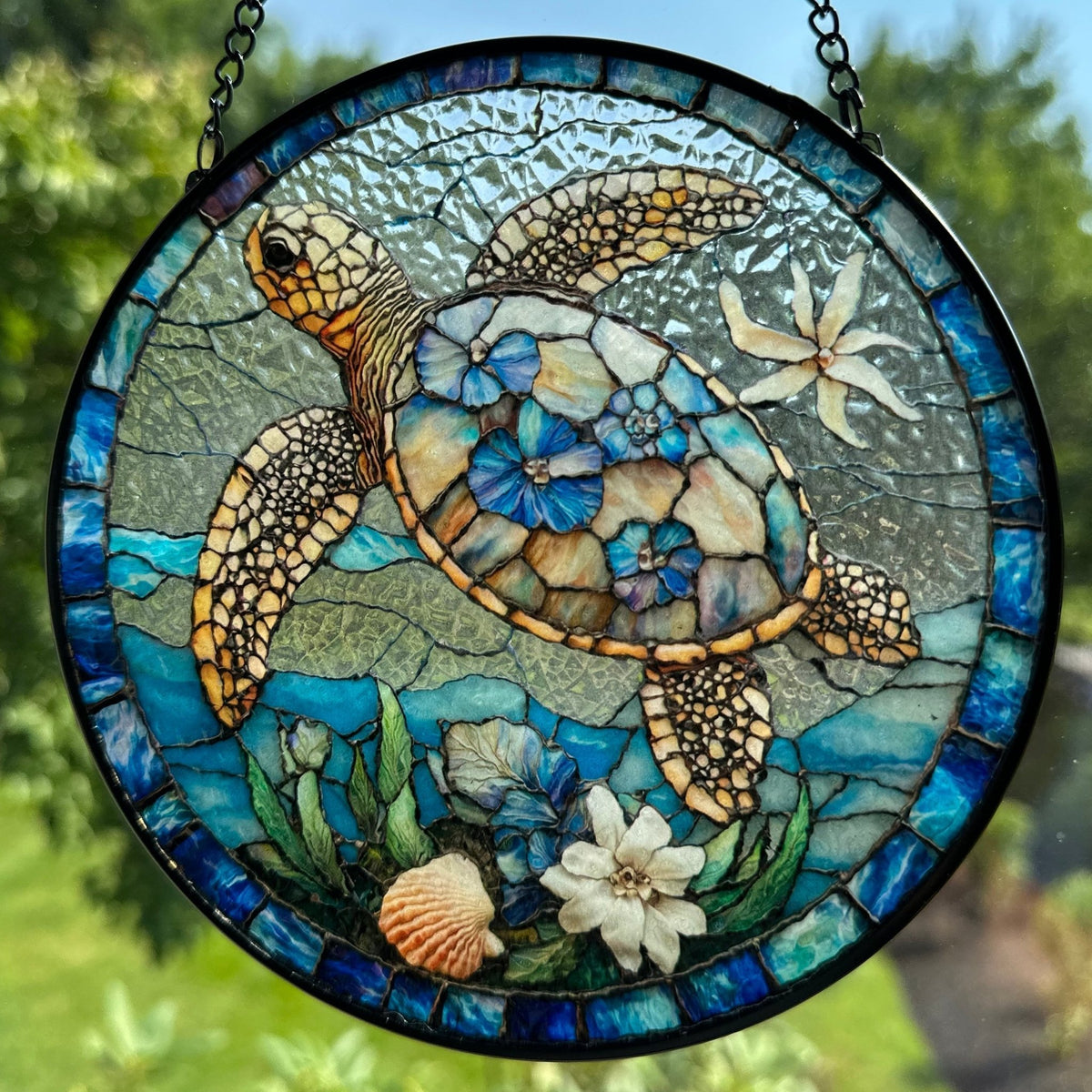 Hawaiian Flower Sea Turtle Suncatcher Gifts La Vie Bien Hawaiian Flower Sea Turtle Suncatcher