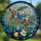 Hawaiian Flower Sea Turtle Suncatcher Gifts La Vie Bien Hawaiian Flower Sea Turtle Suncatcher