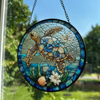 Hawaiian Flower Sea Turtle Suncatcher Gifts La Vie Bien Hawaiian Flower Sea Turtle Suncatcher