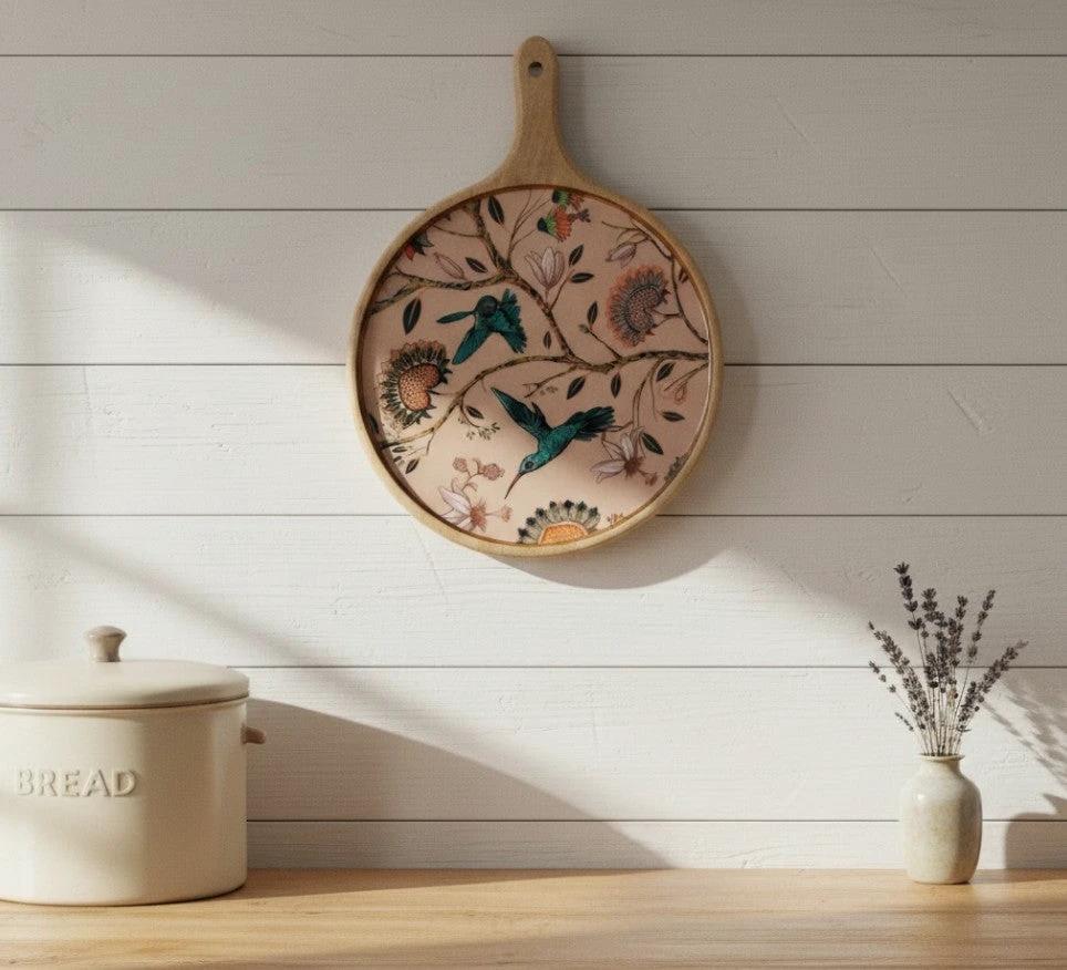 Charcuterie Board Pizza Serving Platter - Hummingbird by Bohozena