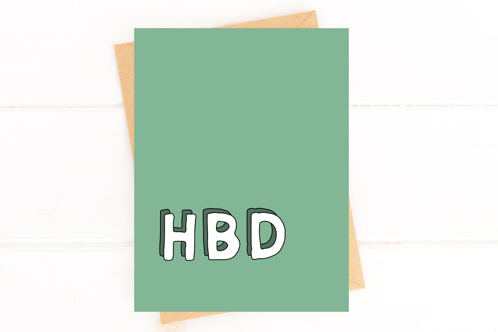 HBD Simple Birthday Card for Boyfriend Husband Guy Birthday by Five Dot Post