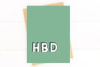 HBD Simple Birthday Card for Boyfriend Husband Guy Birthday by Five Dot Post