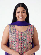 2056 - Embroidered Plazzo suit