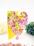 Heart Bouquet Blank Lasercut Card by Ash & Rose