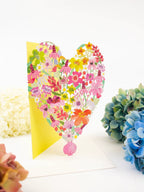 Heart Bouquet Blank Lasercut Card by Ash & Rose