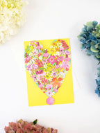 Heart Bouquet Blank Lasercut Card by Ash & Rose