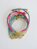 Heart Clover Bracelet - Adjustable Braided Cord