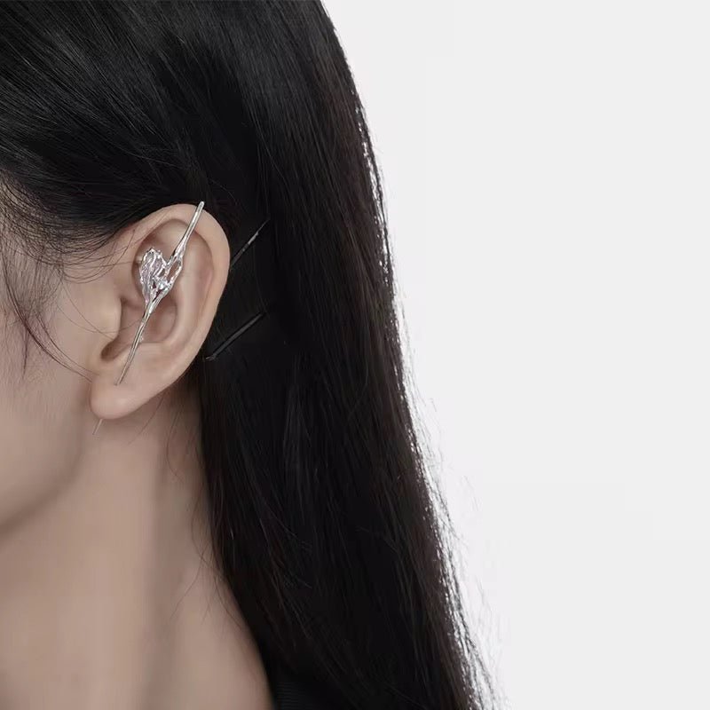 Heart Earrings and Cuff Earrings La Vie Bien Heart Earrings and Cuff