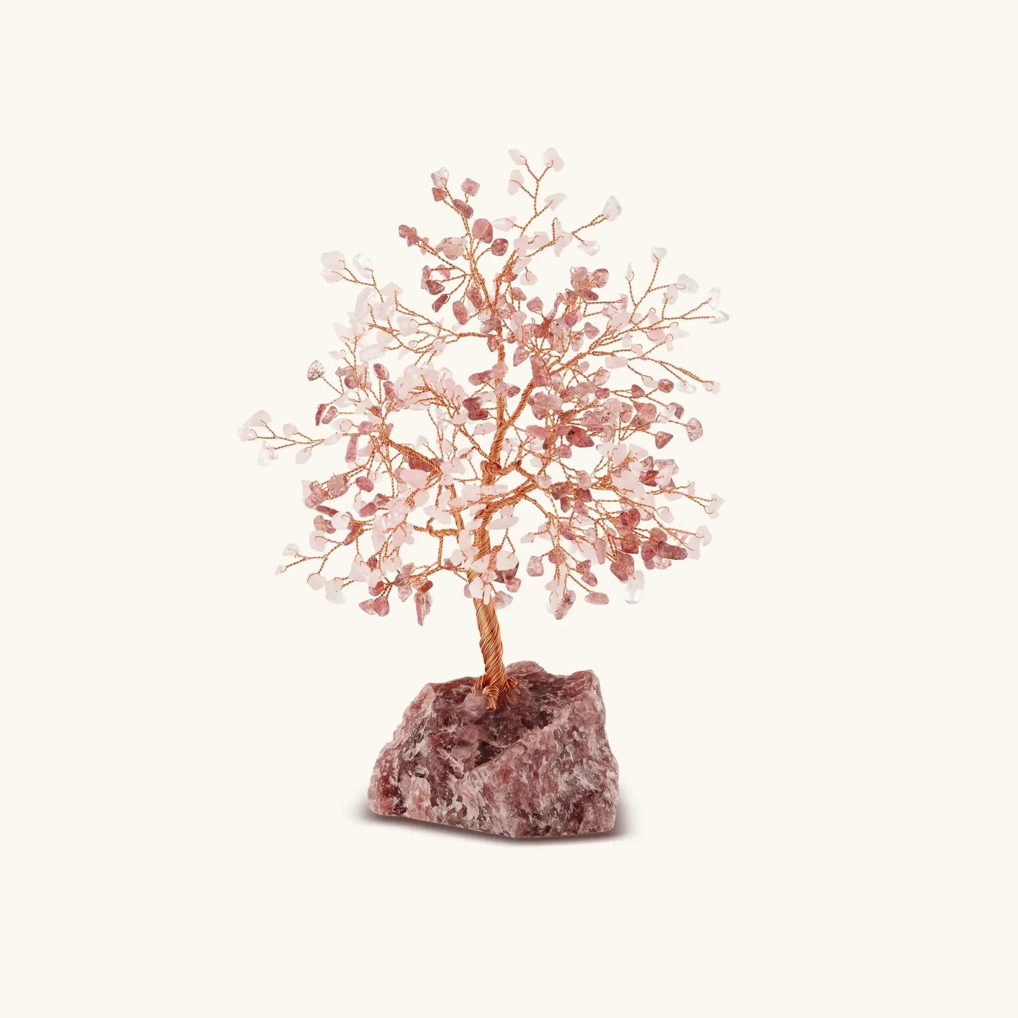 Heart Elixir Pink Tourmaline & Rose Quartz Feng Shui Tree