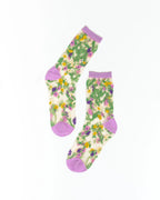 Heart Floral Sheer Crew Sock by Sock Candy