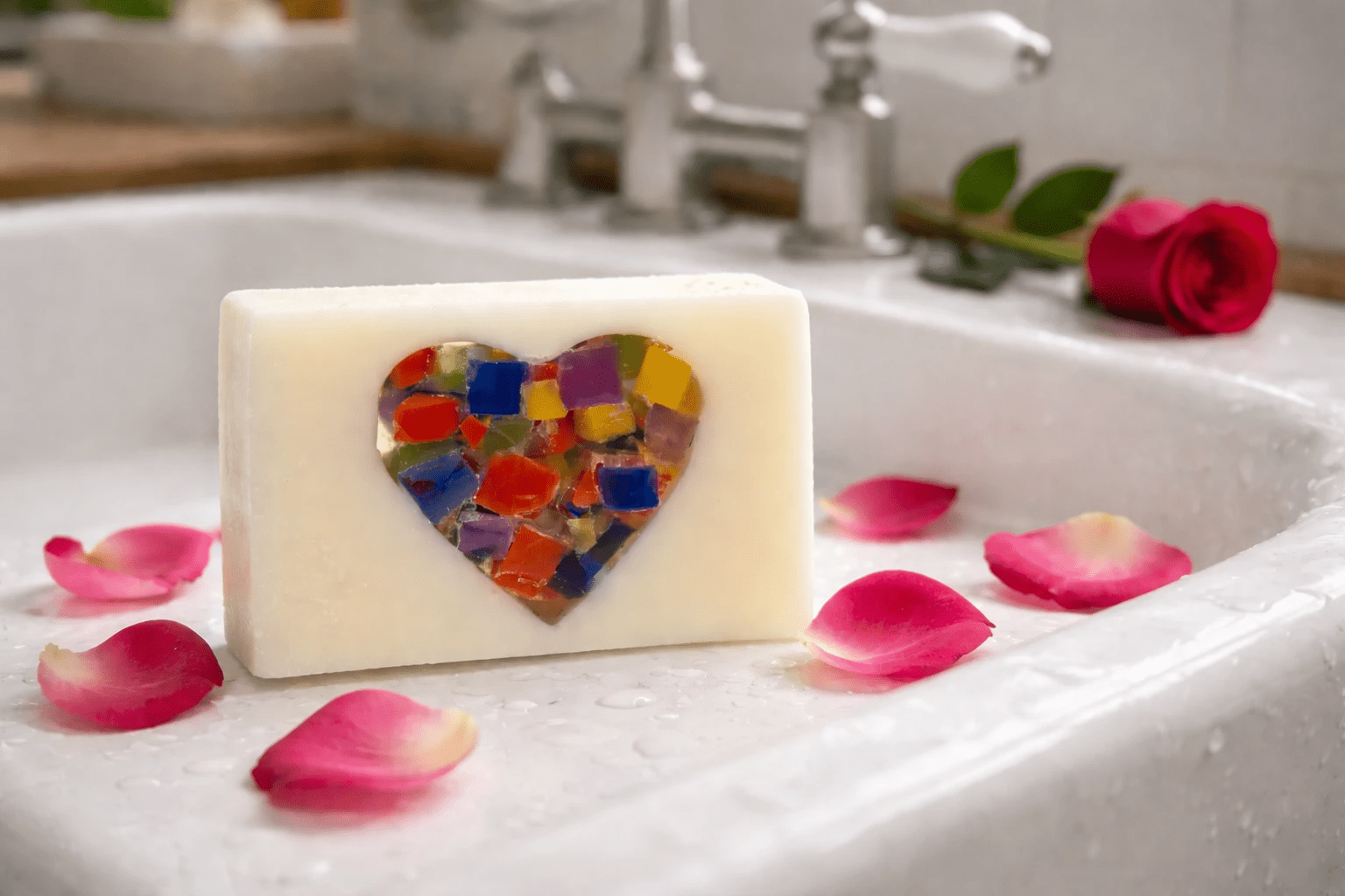 HEART FULL OF JOY SOAP SLICE 5.5 oz. LOVE & VALENTINE La Vie Bien HEART FULL OF JOY SOAP SLICE 5.5 oz.