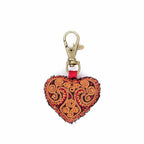 Heart Hmong Embroidered Zipper Pull | Keychain - Thailand Zipper Pulls La Vie Bien Heart Hmong Embroidered Zipper Pull | Keychain - Thailand