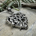 Heart Italian Cimaruta Pendant in Sterling Silver Pendant La Vie Bien Heart Italian Cimaruta Pendant in Sterling Silver