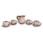 Heart Mug & Pitcher Set | Handmade Mexican Pottery (9 - Pieces) Talavera Tea Set La Vie Bien Heart Mug & Pitcher Set | Handmade Mexican Pottery (9 - Pieces)