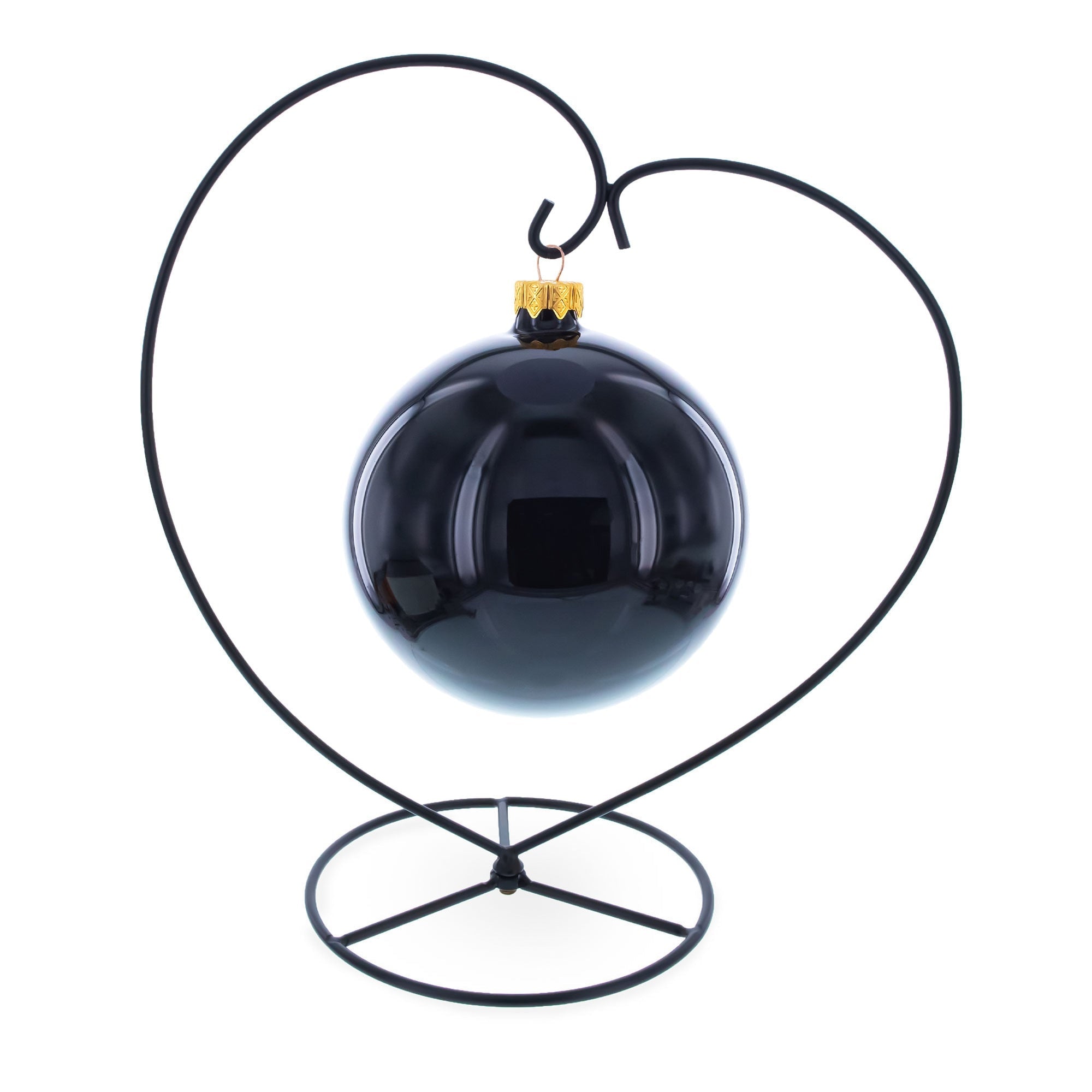 Heart-Shaped Hanging Photo Picture Frame and Black Metal Ornament Stand 9.75 Inches Ornament Stands La Vie Bien Heart-Shaped Hanging Photo Picture Frame and Black Metal Ornament Stand 9.75 Inches