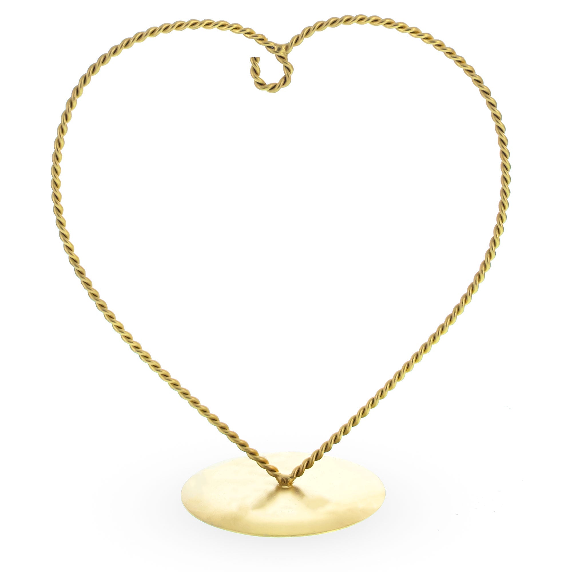 Heart-Shaped Twisted Gold Metal Ornament Display Stand 6.2 Inches Ornament Stands La Vie Bien Heart-Shaped Twisted Gold Metal Ornament Display Stand 6.2 Inches