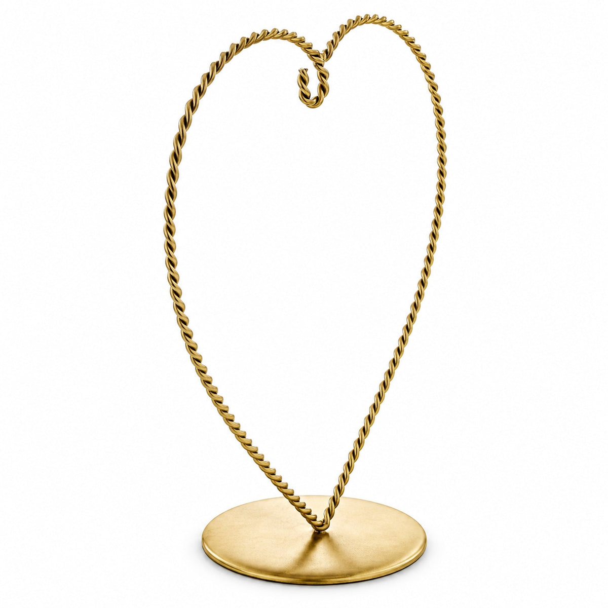 Heart-Shaped Twisted Gold Metal Ornament Display Stand 6.2 Inches Ornament Stands La Vie Bien Heart-Shaped Twisted Gold Metal Ornament Display Stand 6.2 Inches