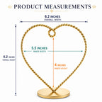 Heart-Shaped Twisted Gold Metal Ornament Display Stand 6.2 Inches Ornament Stands La Vie Bien Heart-Shaped Twisted Gold Metal Ornament Display Stand 6.2 Inches