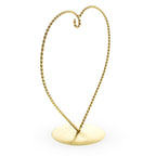 Heart-Shaped Twisted Gold Metal Ornament Display Stand 6.2 Inches Ornament Stands La Vie Bien Heart-Shaped Twisted Gold Metal Ornament Display Stand 6.2 Inches