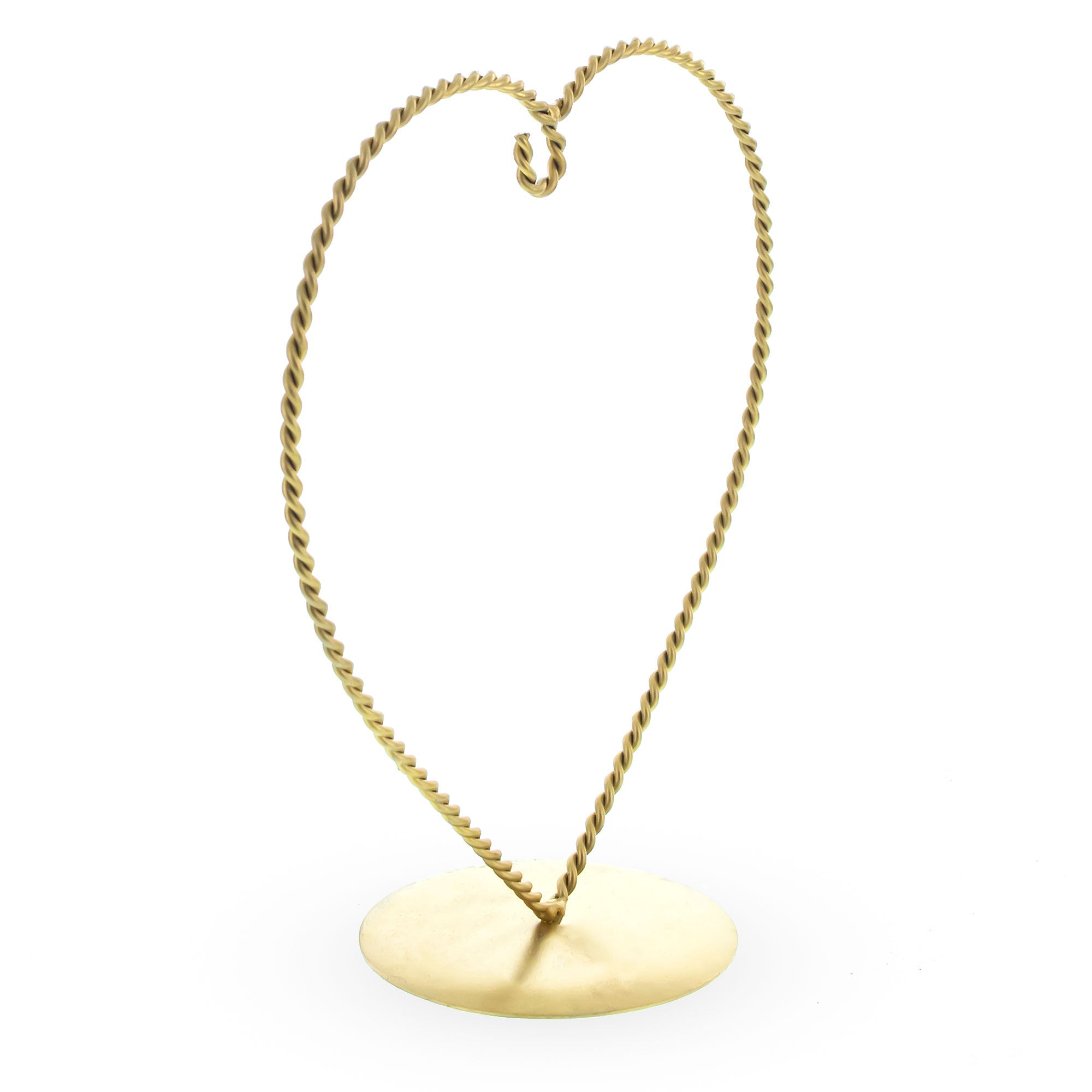 Heart-Shaped Twisted Gold Metal Ornament Display Stand 6.2 Inches Ornament Stands La Vie Bien Heart-Shaped Twisted Gold Metal Ornament Display Stand 6.2 Inches