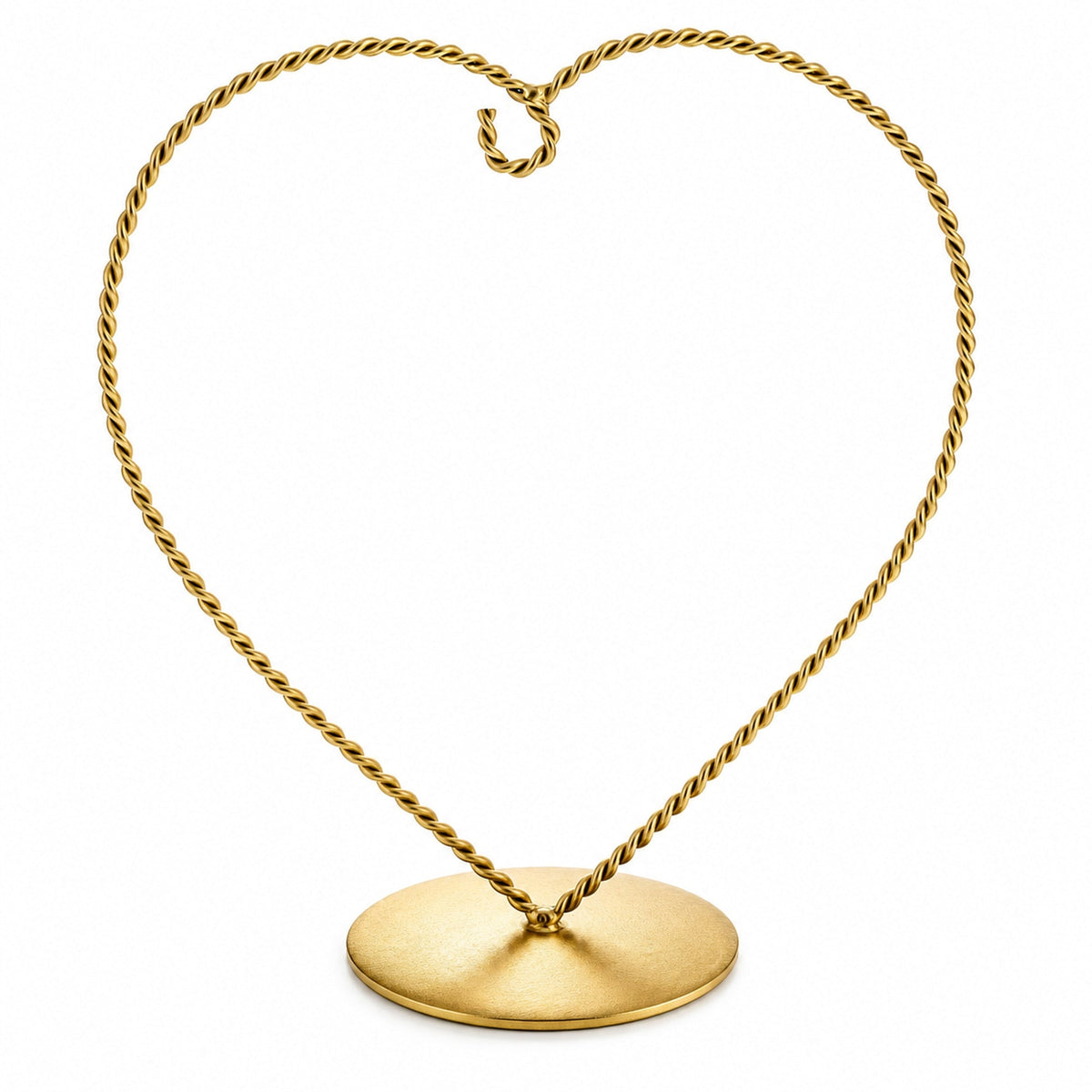 Heart-Shaped Twisted Gold Metal Ornament Display Stand 6.2 Inches Ornament Stands La Vie Bien Heart-Shaped Twisted Gold Metal Ornament Display Stand 6.2 Inches