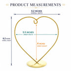 Heart-Shaped Twisted Gold Metal Ornament Display Stand 6.2 Inches Ornament Stands La Vie Bien Heart-Shaped Twisted Gold Metal Ornament Display Stand 6.2 Inches