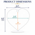 Heart-Shaped Twisted White Painted Metal Ornament Display Stand 6.2 Inches Ornament Stands La Vie Bien Heart-Shaped Twisted White Painted Metal Ornament Display Stand 6.2 Inches