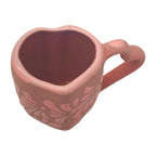 Heart Talavera Mug & Saucer Set | Pink Ceramic Coffee Cup Talavera Mug La Vie Bien Heart Talavera Mug & Saucer Set | Pink Ceramic Coffee Cup