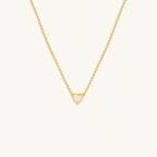 Heartfelt Abundance Mother of Pearl Heart Gold Necklace by Karma and Luck