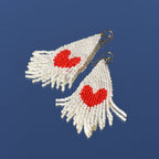Heartfelt Valentine's Day Seed Bead Earrings - Thailand Earrings La Vie Bien Heartfelt Valentine's Day Seed Bead Earrings - Thailand