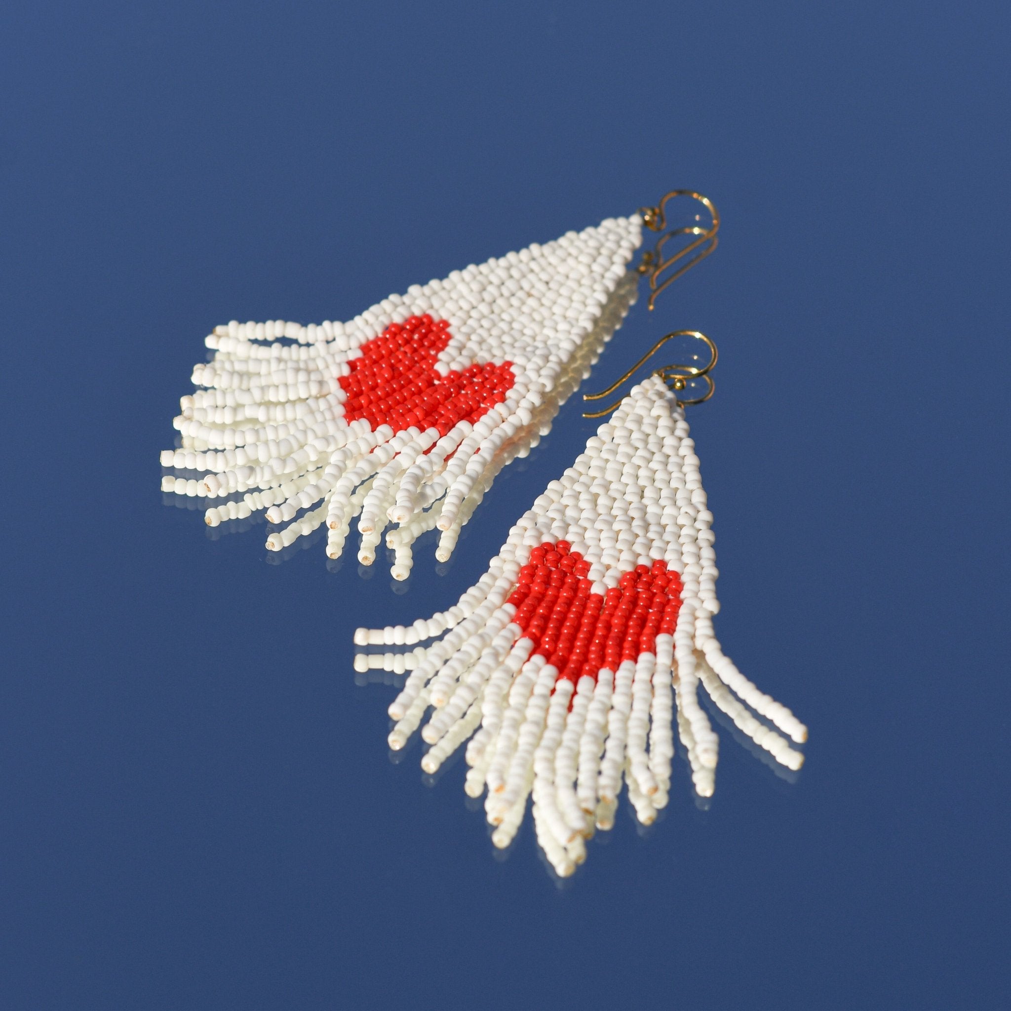 Heartfelt Valentine's Day Seed Bead Earrings - Thailand Earrings La Vie Bien Heartfelt Valentine's Day Seed Bead Earrings - Thailand