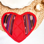 Festive Heart Pot Holder by Upavim Crafts