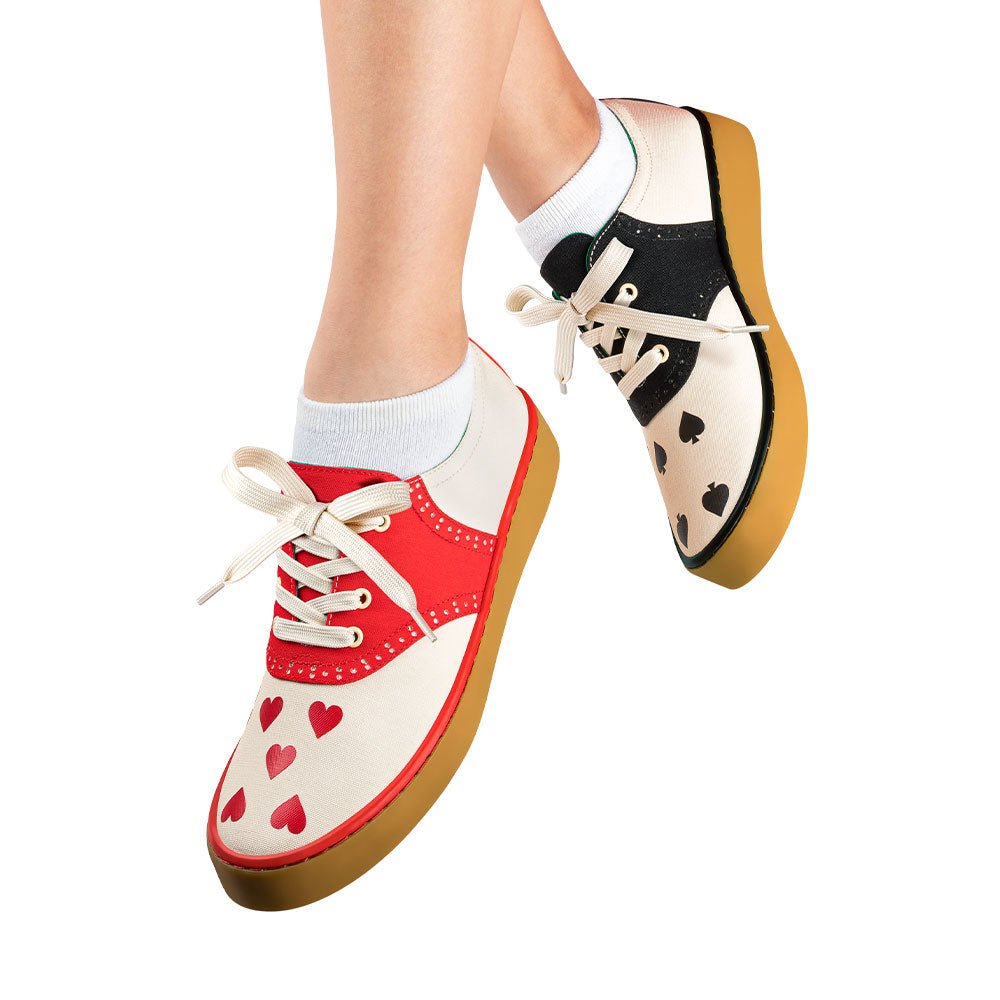 Hearts Casual Sneaker by Hot Chocolate Design