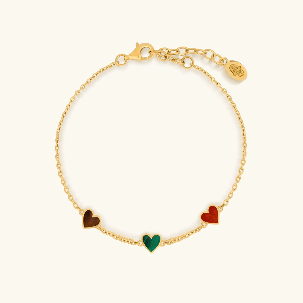 Heart’s Desire Multi - Stone Heart Bracelet