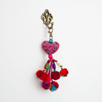 Hearts Pom Pom Zipper Pull Multicolor Tassel - Thailand Zipper Pulls La Vie Bien Hearts Pom Pom Zipper Pull Multicolor Tassel - Thailand