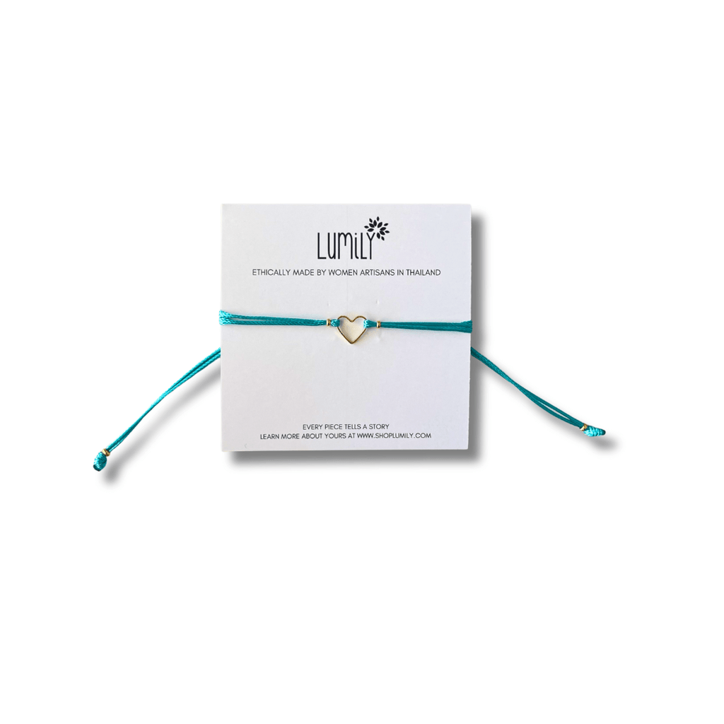 Heartstring Love Non - Tarnish Brass Heart Bracelet - Thailand Bracelets La Vie Bien Heartstring Love Non - Tarnish Brass Heart Bracelet - Thailand