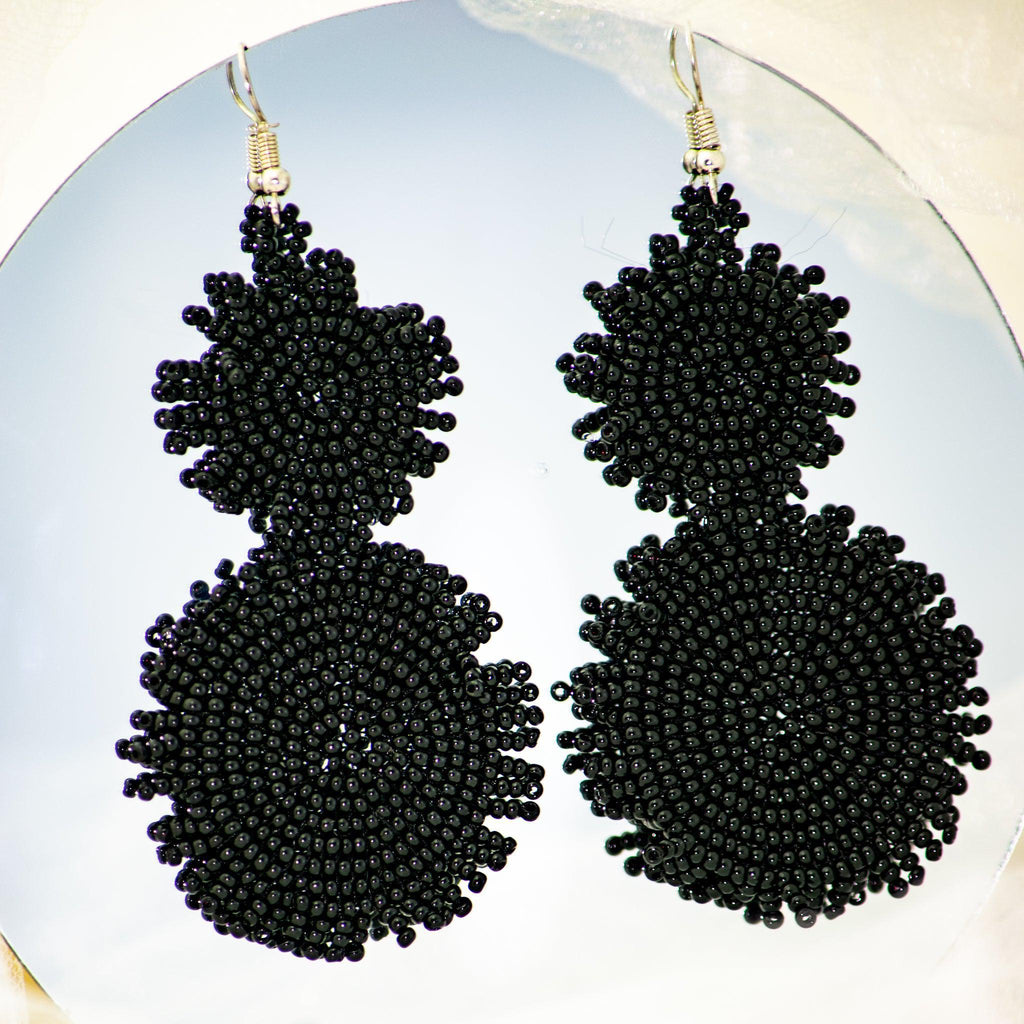 Heather Seed Bead Earrings - Guatemala Jewelry La Vie Bien Heather Seed Bead Earrings - Guatemala