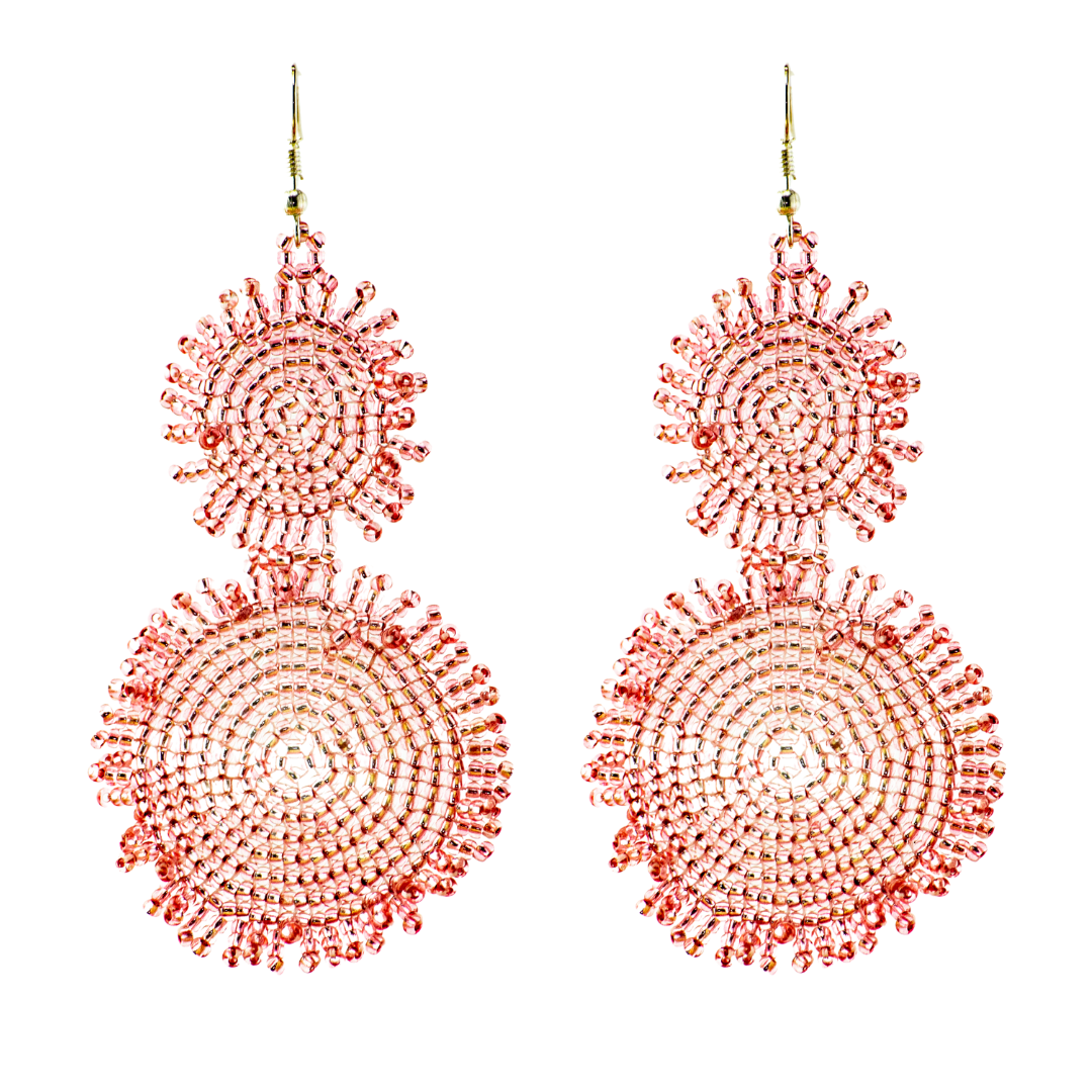 Heather Seed Bead Earrings - Guatemala Jewelry La Vie Bien Heather Seed Bead Earrings - Guatemala