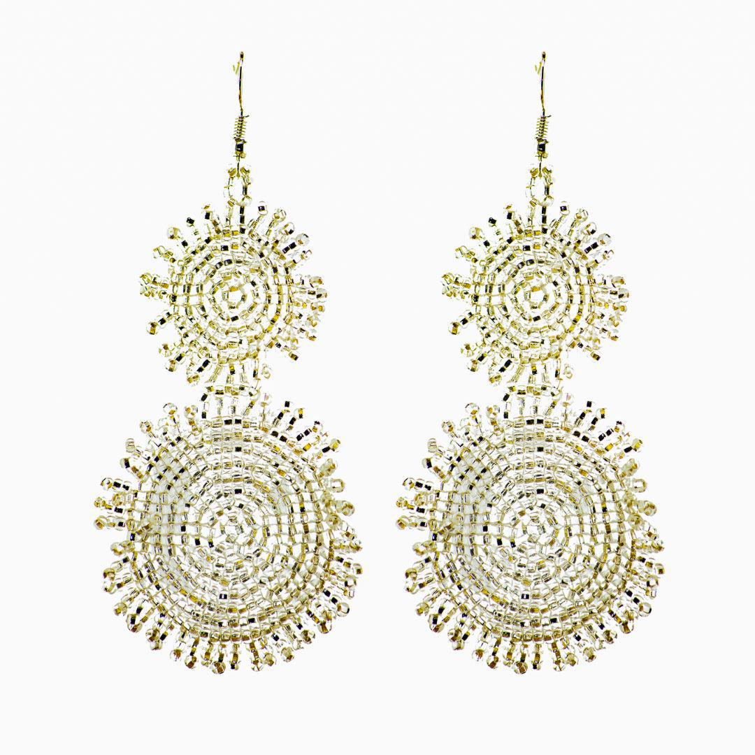 Heather Seed Bead Earrings - Guatemala Jewelry La Vie Bien Heather Seed Bead Earrings - Guatemala