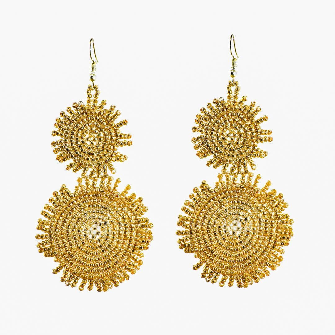 Heather Seed Bead Earrings - Guatemala Jewelry La Vie Bien Heather Seed Bead Earrings - Guatemala