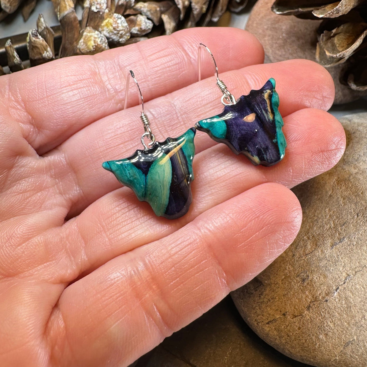 Heathergems Scottish Highland Cow Dangle Earrings - Handmade in Scotland Dangle Earrings La Vie Bien Heathergems Scottish Highland Cow Dangle Earrings - Handmade in Scotland