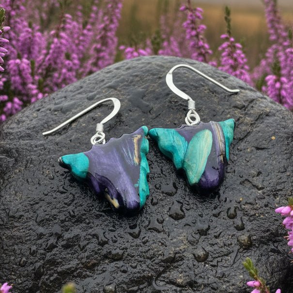 Heathergems Scottish Highland Cow Dangle Earrings - Handmade in Scotland Dangle Earrings La Vie Bien Heathergems Scottish Highland Cow Dangle Earrings - Handmade in Scotland
