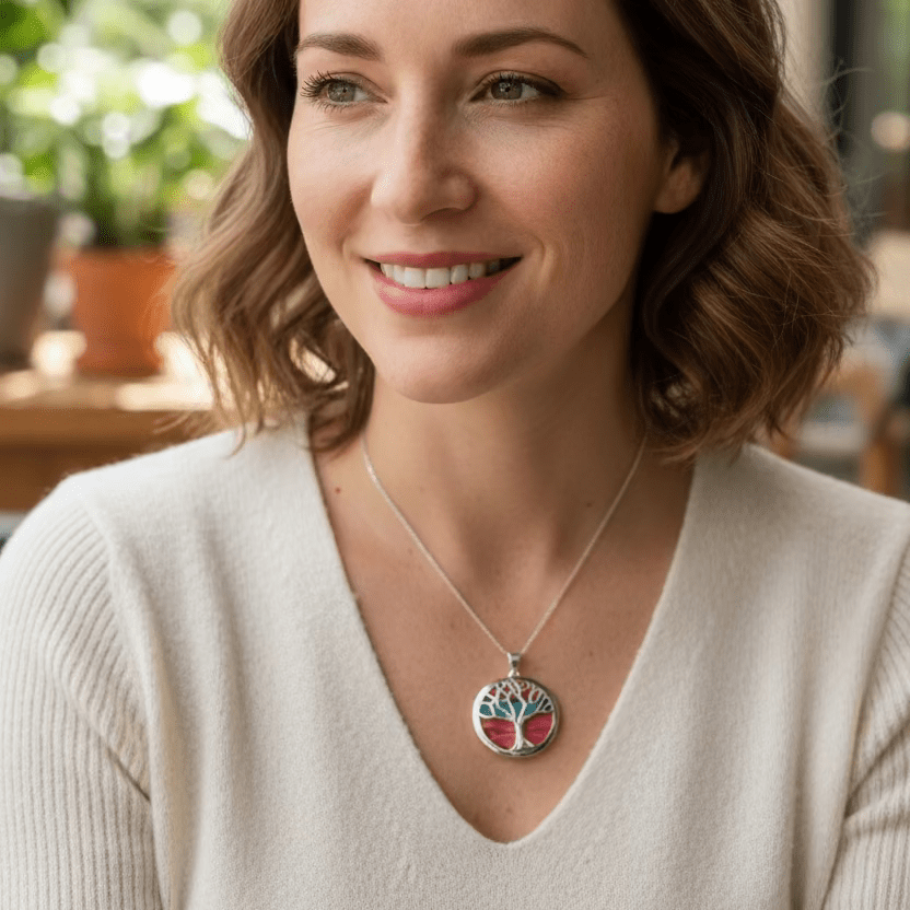 Heathergems Scottish Tree of Life Necklace - Handmade in Scotland Pendant La Vie Bien Heathergems Scottish Tree of Life Necklace - Handmade in Scotland