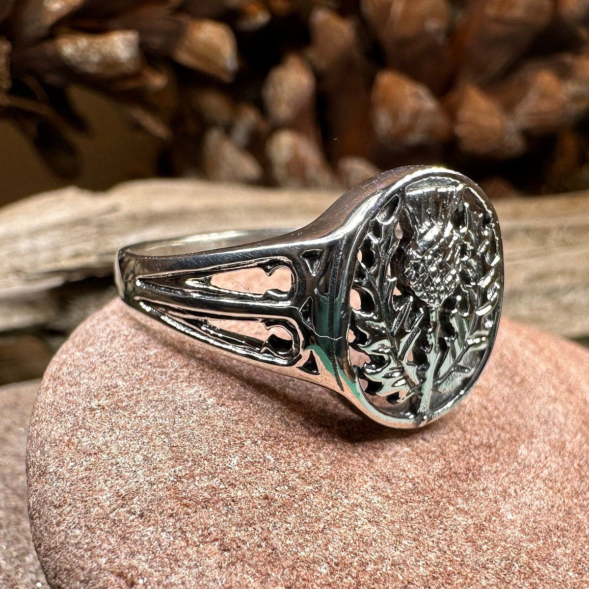 Heatherglen Thistle Signet Ring Ring La Vie Bien Heatherglen Thistle Signet Ring