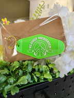 Heavily Meditated Green Motel Keychain by Hoosier Handkerchief Company