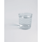 Heavy - based 10oz Gingham Cocktail Glass with Diamond Pattern