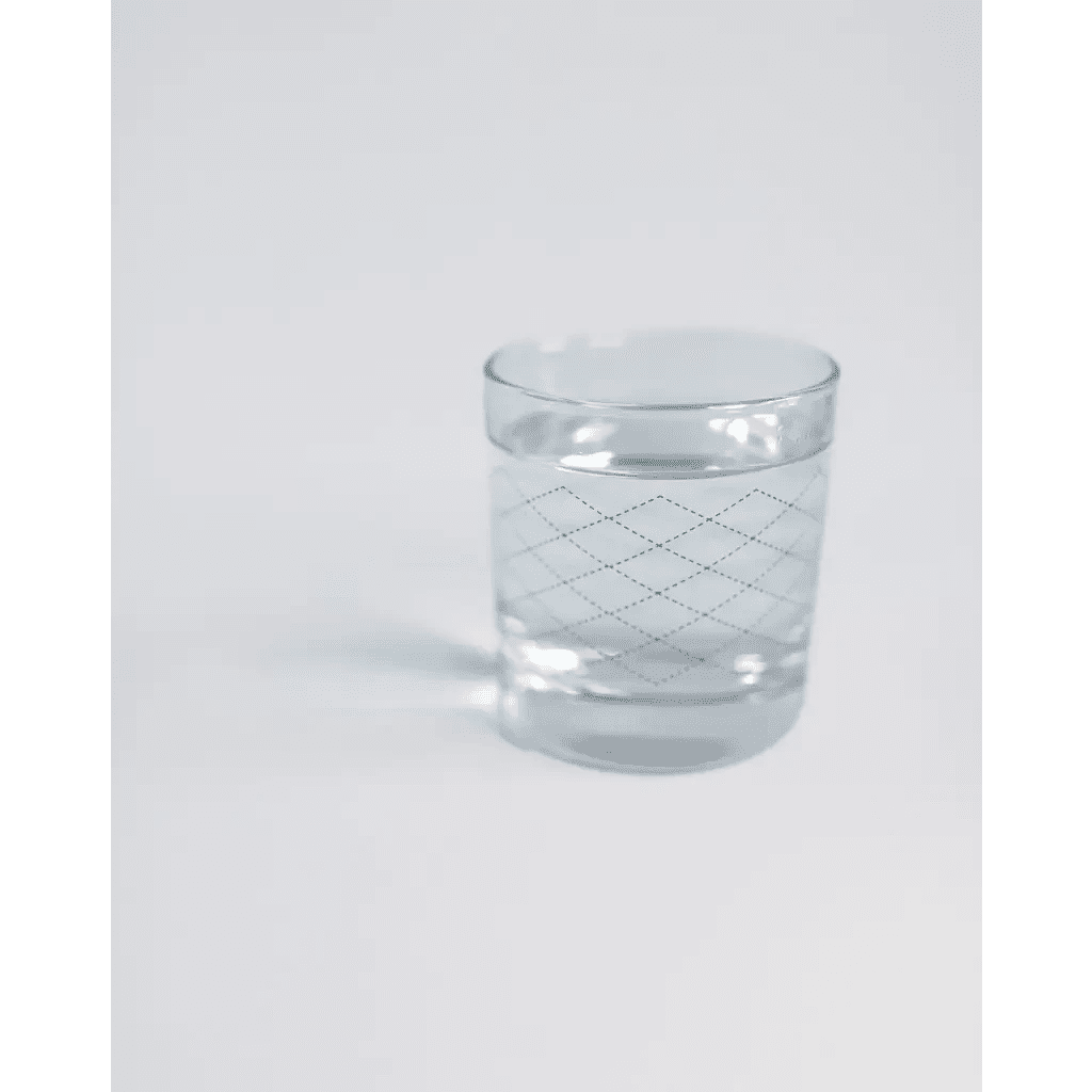 Heavy - based 10oz Gingham Cocktail Glass with Diamond Pattern