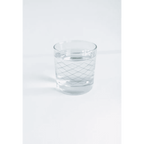 Heavy - based 10oz Gingham Cocktail Glass with Diamond Pattern