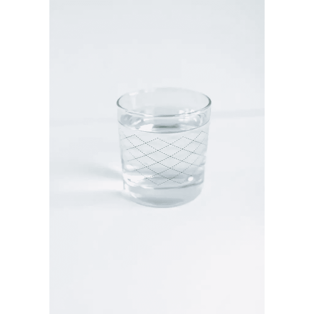 Heavy - based 10oz Gingham Cocktail Glass with Diamond Pattern